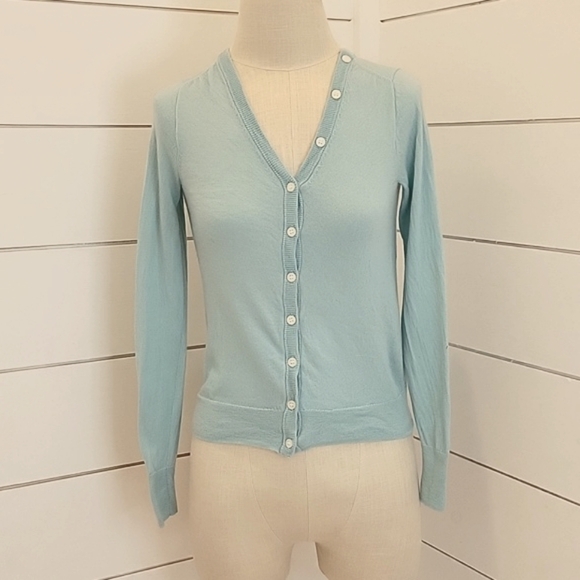 J. Crew Sweaters J Crew Size Xs Blue Cardigan Sweater Poshmark